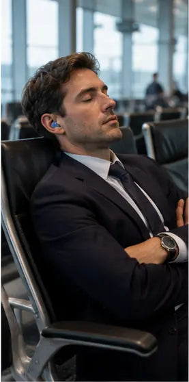 Bouchons d'oreille pour les voyages d'affaires - SHIELDPODS
