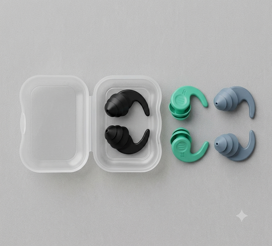 Bouchons d'oreille Shieldpods avec boîtier de transport compact